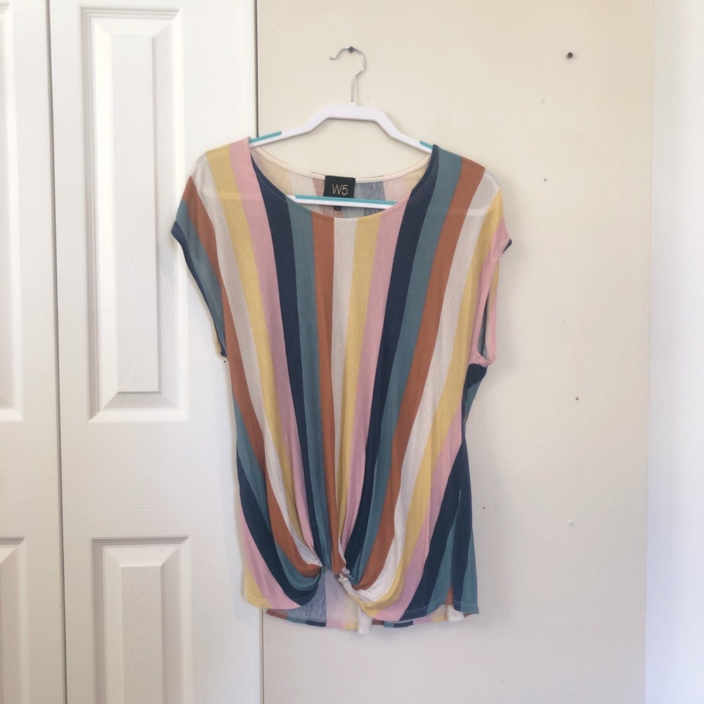 Vertical stripes tee Size L